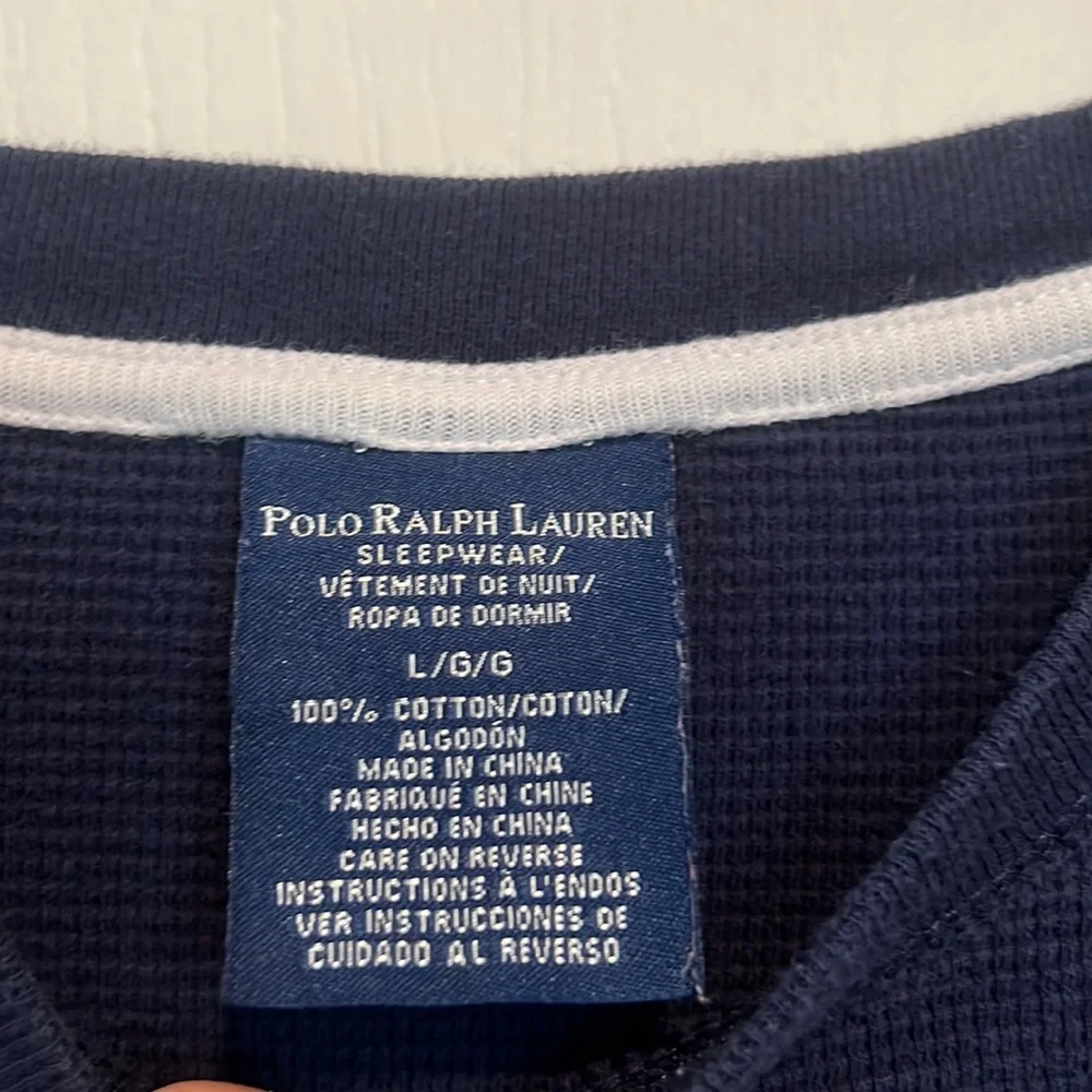 Polo Ralph Lauren Sleepwear Navy shirt Large long sleeve